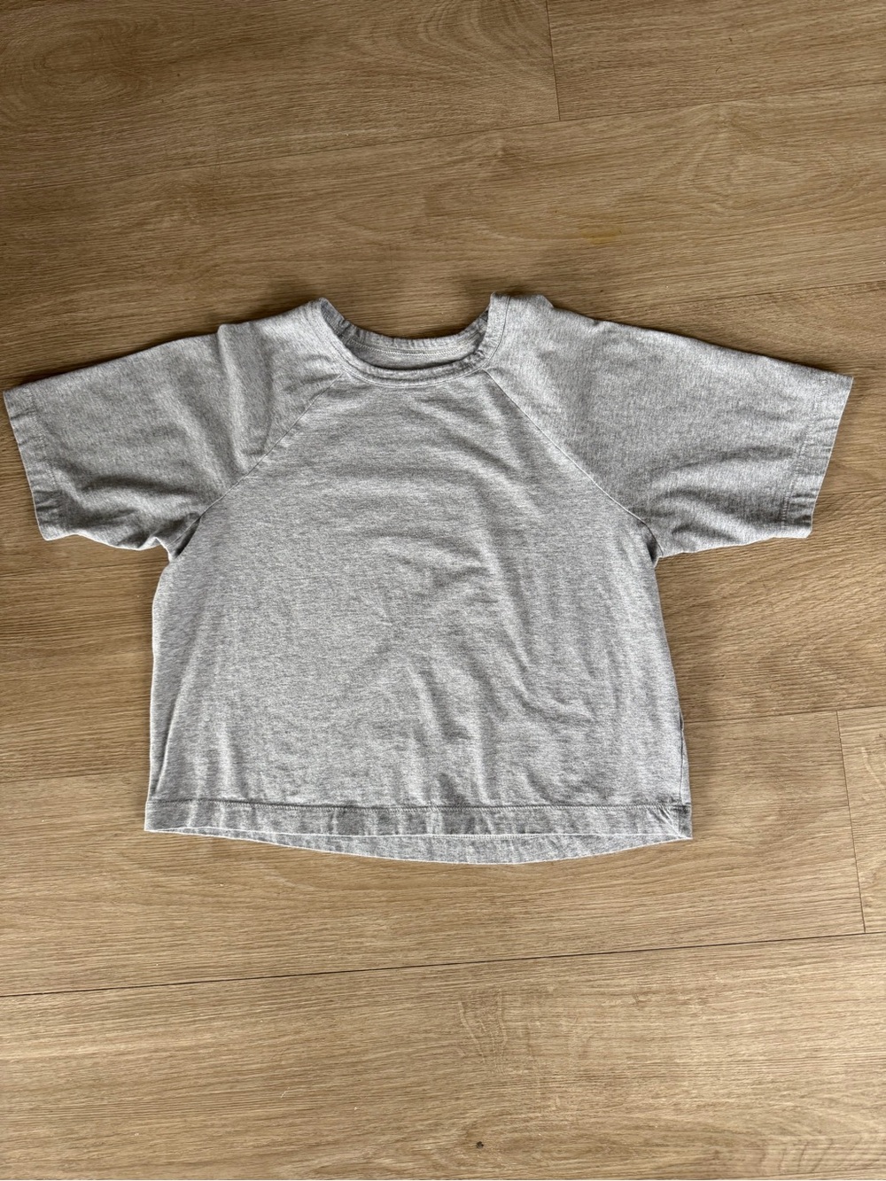 Everlane Heather Gray Short-Sleeve Cropped Crew Tee